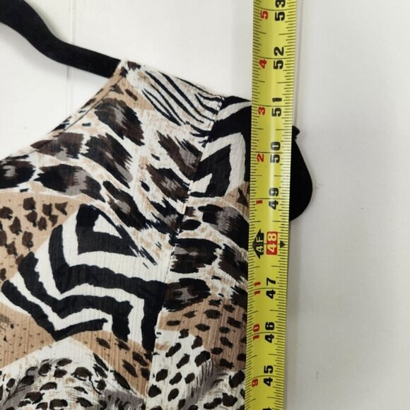 Vintage 90s Leopard Animal Print Maxi Dress Sleeveless Witchy 1990s Plus Size 3X - Picture 10 of 12